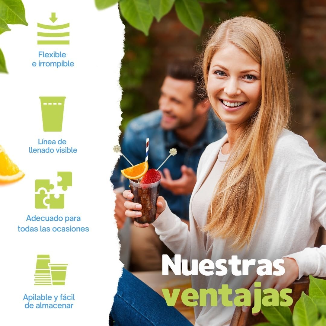 50 Herbruikbare Drinkbekers 0,4L Transparant Kunststof | Onbreekbaar & Vaatwasmachinebestendig