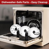 Keukenmachine 1100W, 3.2L mengkom, 1.5L mixer, 11-in-1 functies, deegkneden, hakken, malen, Zilver