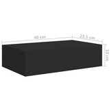 vidaXL Zwart Wandschap met Lade 40cm - 59% Korting!
