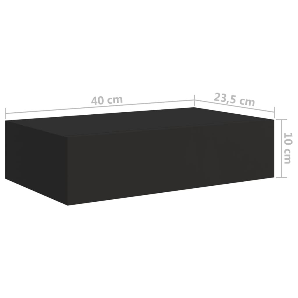 vidaXL Zwart Wandschap met Lade 40cm - 59% Korting!