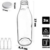 Glazen Sapflessen 1L (3 stuks) - 33% Korting!