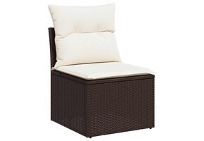 VidaXL Tuinstoel Poly Rattan Bruin met Opbergvak - 56% Korting