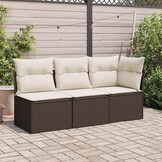 VidaXL Tuinstoel (64% korting) - Poly Rattan Bruin met Opbergruimte