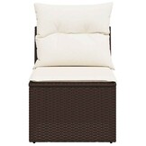 VidaXL Tuinstoel (64% korting) - Poly Rattan Bruin met Opbergruimte