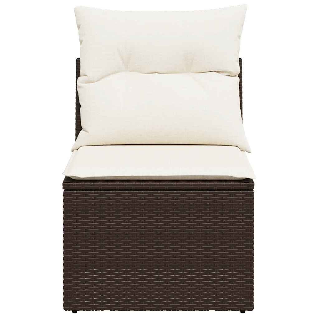 VidaXL Tuinstoel (64% korting) - Poly Rattan Bruin met Opbergruimte