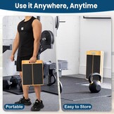 Schuine houten plank extra groot, 5 verstelbare hoeken, antislip voor stretching, flexibiliteitstraining en revalidatie, 158 kg draagvermogen