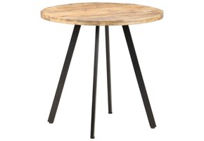 vidaXL Eettafel Ruw Mangohout Ø80cm - 47% Korting