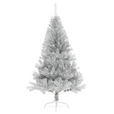 Zilveren Halve Kunstkerstboom (180cm) - 52% Korting!
