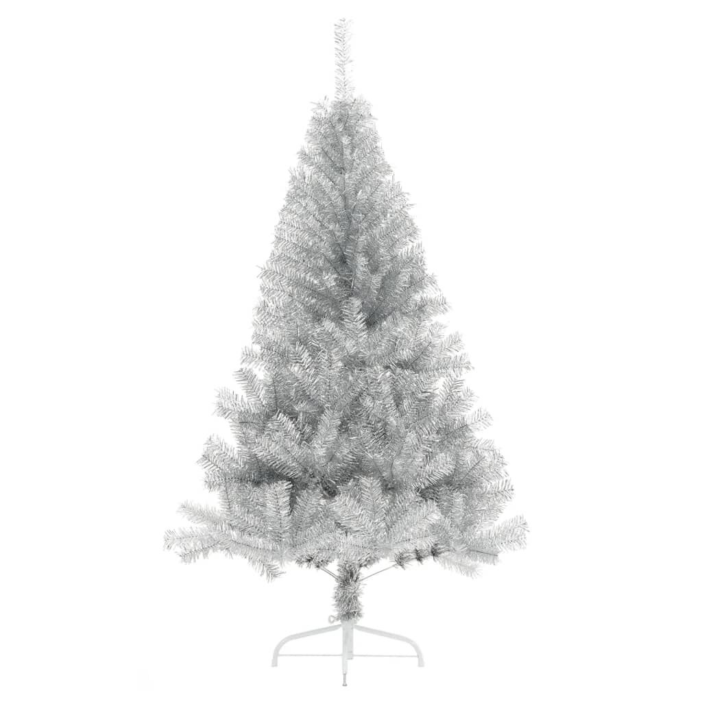 Zilveren Halve Kunstkerstboom (180cm) - 52% Korting!