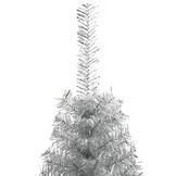 Zilveren Halve Kunstkerstboom (180cm) - 52% Korting!