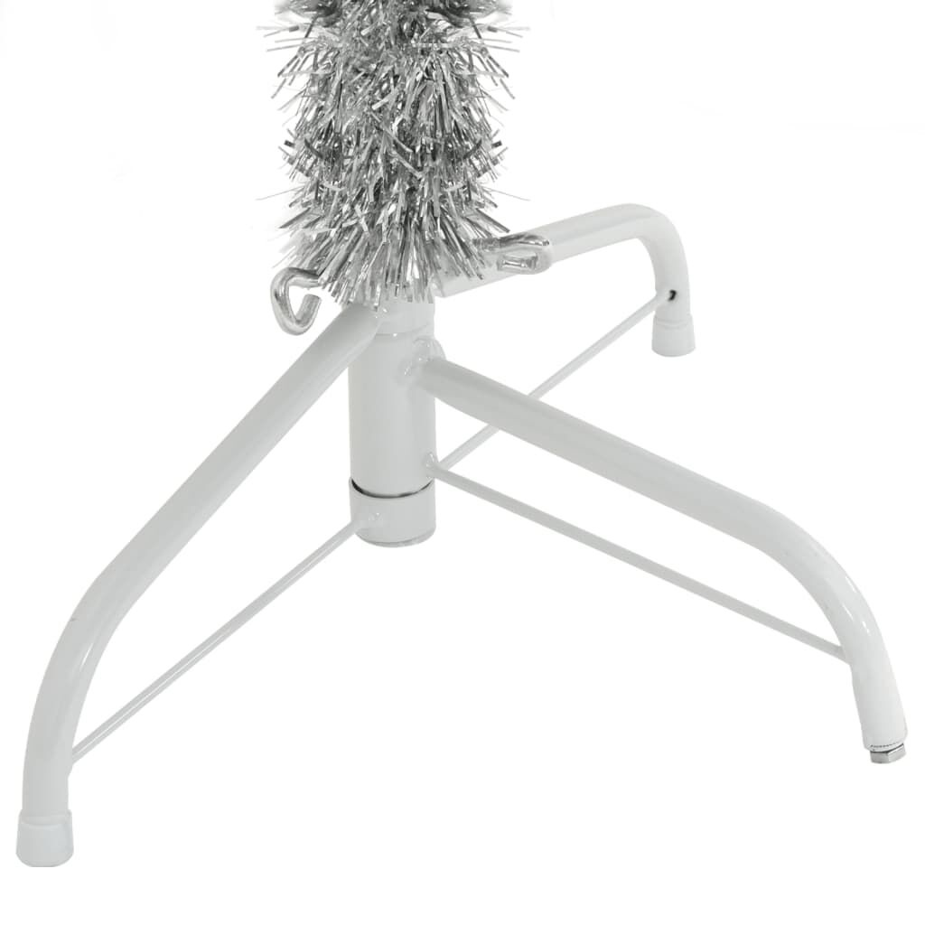 Zilveren Halve Kunstkerstboom (180cm) - 52% Korting!