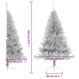 Zilveren Halve Kunstkerstboom (180cm) - 52% Korting!