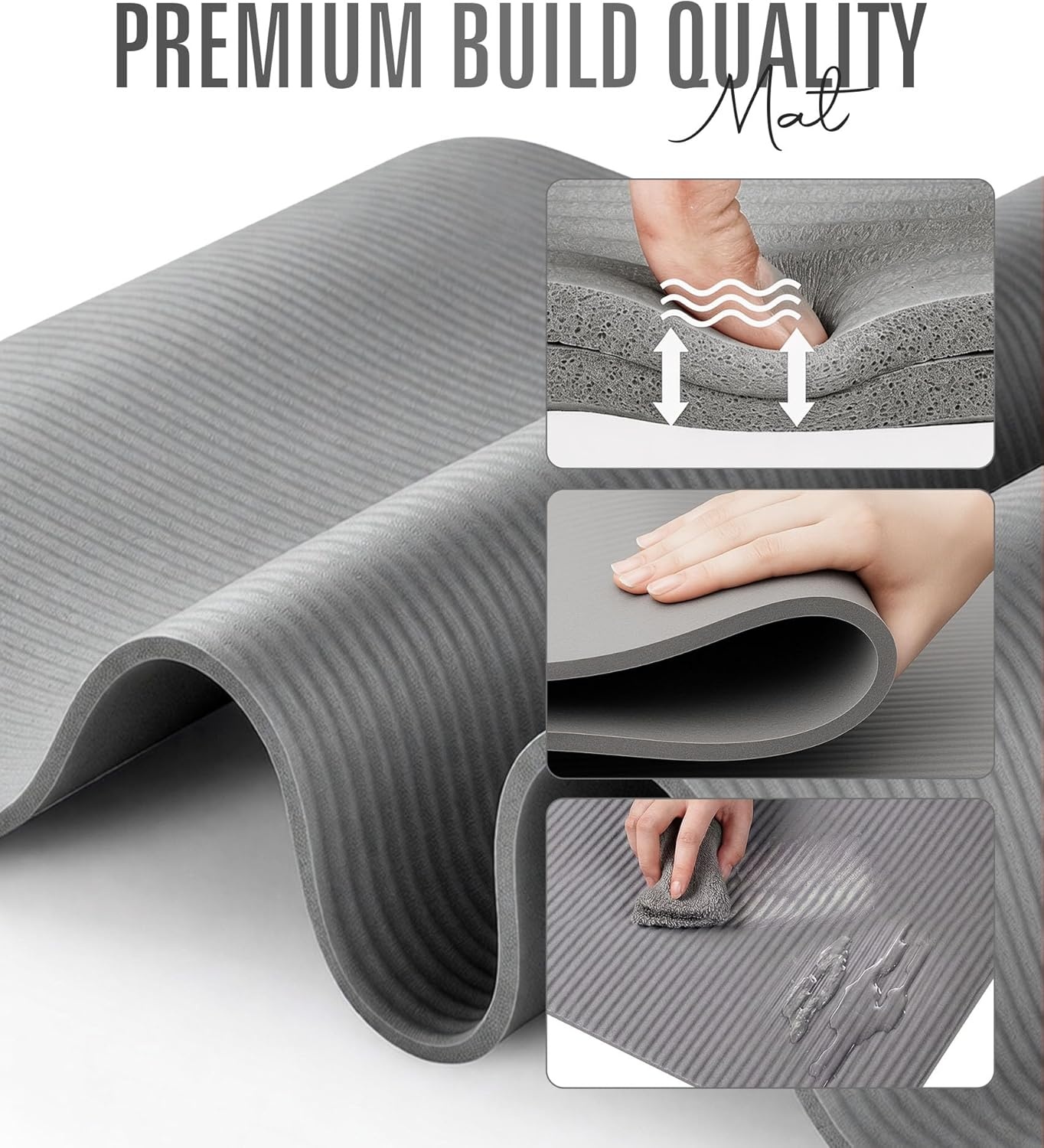 Yogamat Antislip 10mm NBR Foam - 180x60cm - 34% Korting