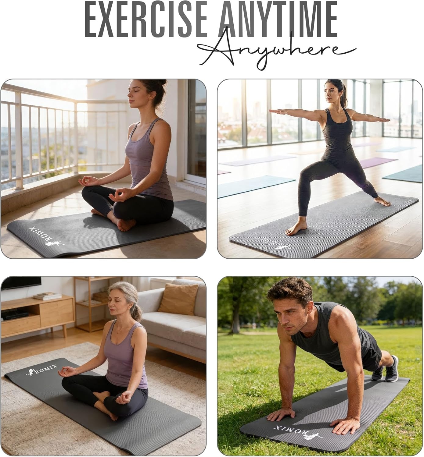 Yogamat Antislip 10mm NBR Foam - 180x60cm - 34% Korting