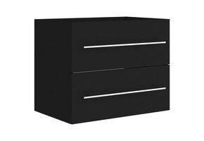 Wastafelkast bewerkt hout zwart 60x38,5x48 cm (80% korting)