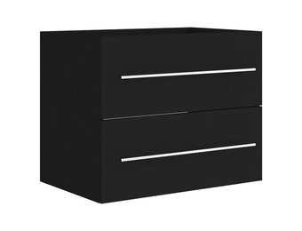 VidaXL Wastafelkast Zwart Bewerkt Hout - 60x38.5x48cm | -74%