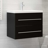 VidaXL Wastafelkast Zwart Bewerkt Hout - 60x38.5x48cm | -74%