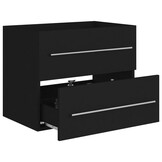 VidaXL Wastafelkast Zwart Bewerkt Hout - 60x38.5x48cm | -74%