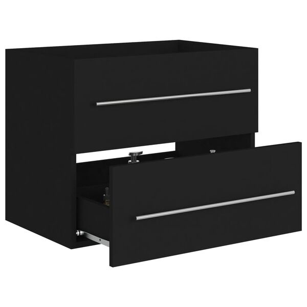 VidaXL Wastafelkast Zwart Bewerkt Hout - 60x38.5x48cm | -74%