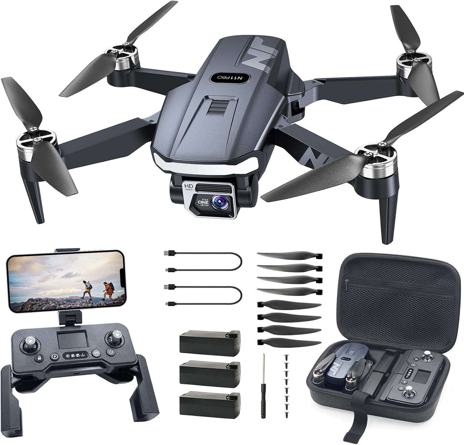 GPS Drone 4K UHD Camera, 90 Min Vliegtijd, -41% Korting