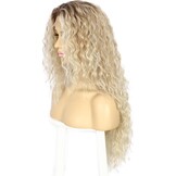 Krullende Blonde Synthetische Pruik (26") - 40% Korting!