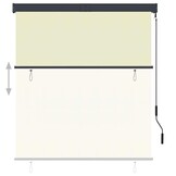 vidaXL Buitenrolgordijn Crème 140x250 cm - 69% Korting