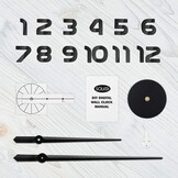 Doe-het-zelf Wandklok 3D Zwart (60-120cm) - 55% Korting!