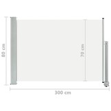 Uittrekbaar Tuinscherm 80x300 cm Crèmekleurig - 55% Korting!