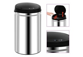 VidaXL Prullenbak Sensor 40L RVS - 61% Korting!
