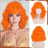 Zwarte Bob Pruik met Pony - Synthetisch & Hittebestendig - 35% Korting