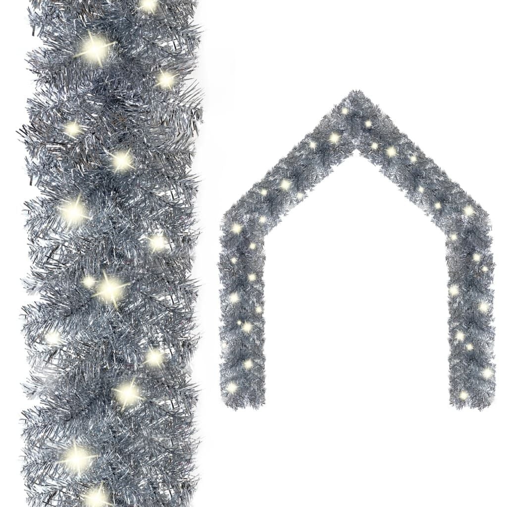 vidaXL Kerstslinger 10m Zilver met 150 LED's - 60% Korting!