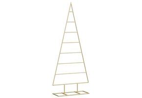 Metalen Kerstboom Goud 125cm - 80% Korting
