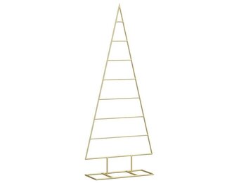 Metalen Kerstboom Goud 125 cm - 76% Korting!
