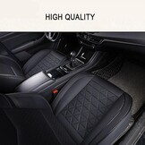 Autostoelhoezen 2 stuks waterdicht PU-leer universeel met opbergvakken antislip voor Renault Captur Kadjar