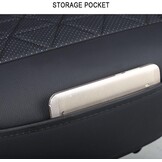 Autostoelhoezen 2 stuks waterdicht PU-leer universeel met opbergvakken antislip voor Renault Captur Kadjar