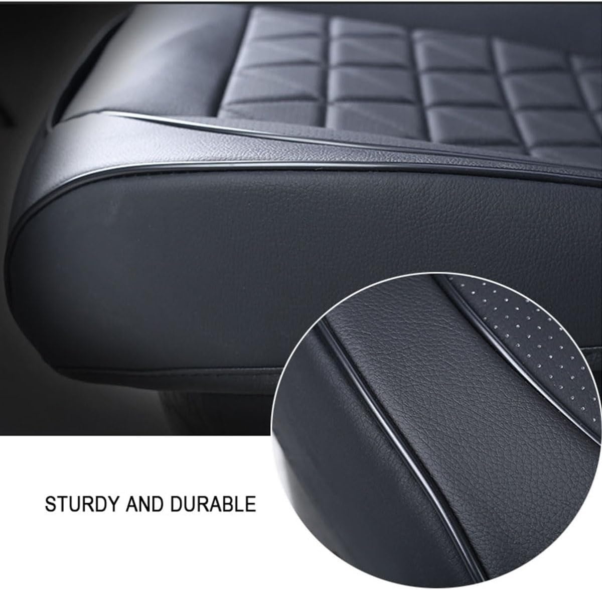 Autostoelhoezen 2 stuks waterdicht PU-leer universeel met opbergvakken antislip voor Renault Captur Kadjar