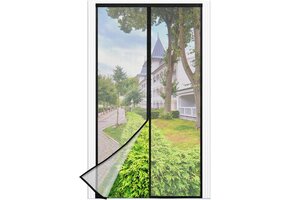 Magnetisch Vliegengaas 80x200cm Zwart - Fijn Net & Breder Klittenband