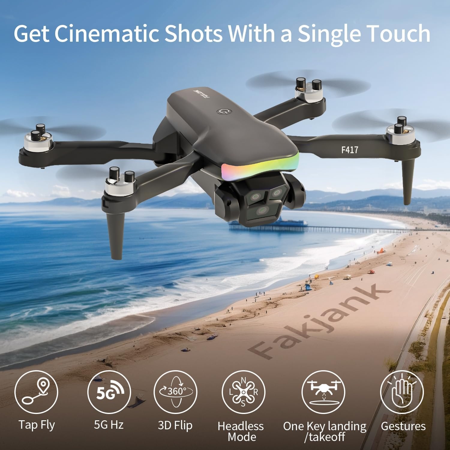 Kinder Drone met 1080P HD Dubbele Camera, Optische Positionering, App Bediening en 90° Verstelbare Lens voor Beginners