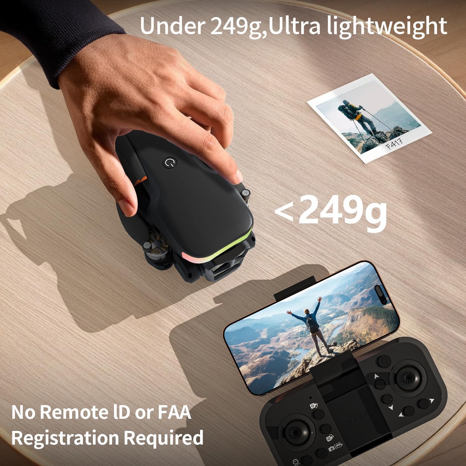 Kinder Drone met 1080P HD Dubbele Camera, Optische Positionering, App Bediening en 90° Verstelbare Lens voor Beginners