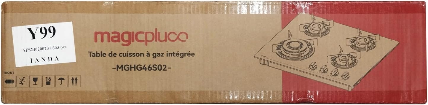 Inbouw Gaskookplaat RVS 60cm 7800W - 54% Korting!