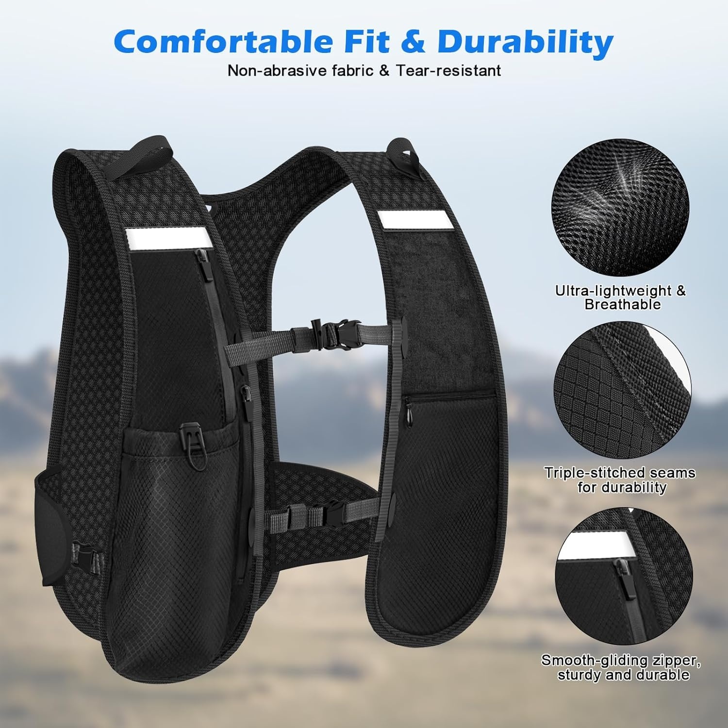 Reflecterend Hardloopvest met 500ml Fles & LED - 35% Korting!