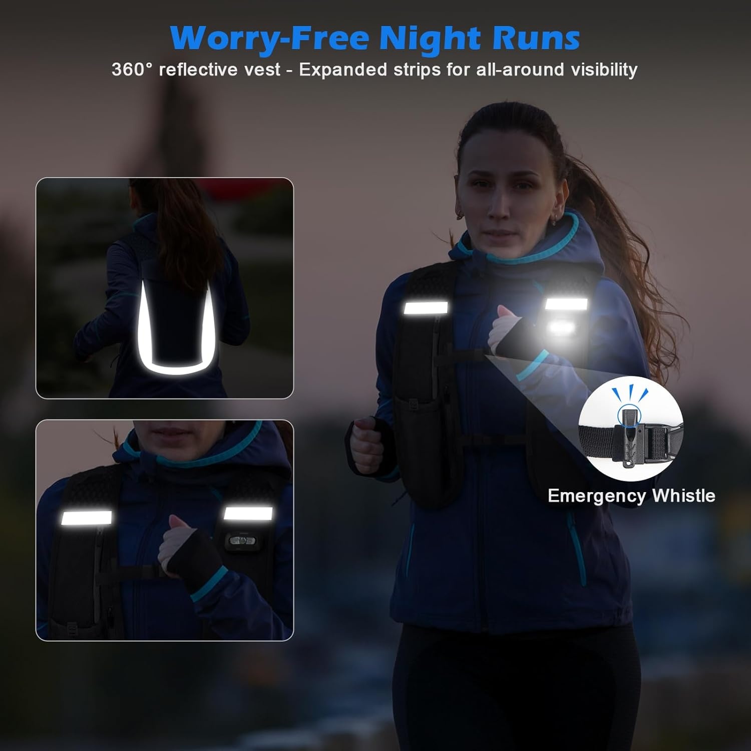 Reflecterend Hardloopvest met 500ml Fles & LED - 35% Korting!