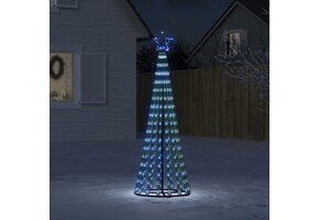 Blauwe LED Kerstboom 180cm - 275 LEDs - 8 standen - Buiten & Binnen