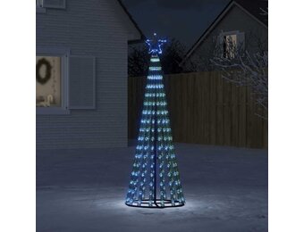 Blauwe LED Kerstboom 180cm - 275 LEDs - 8 standen - Buiten & Binnen