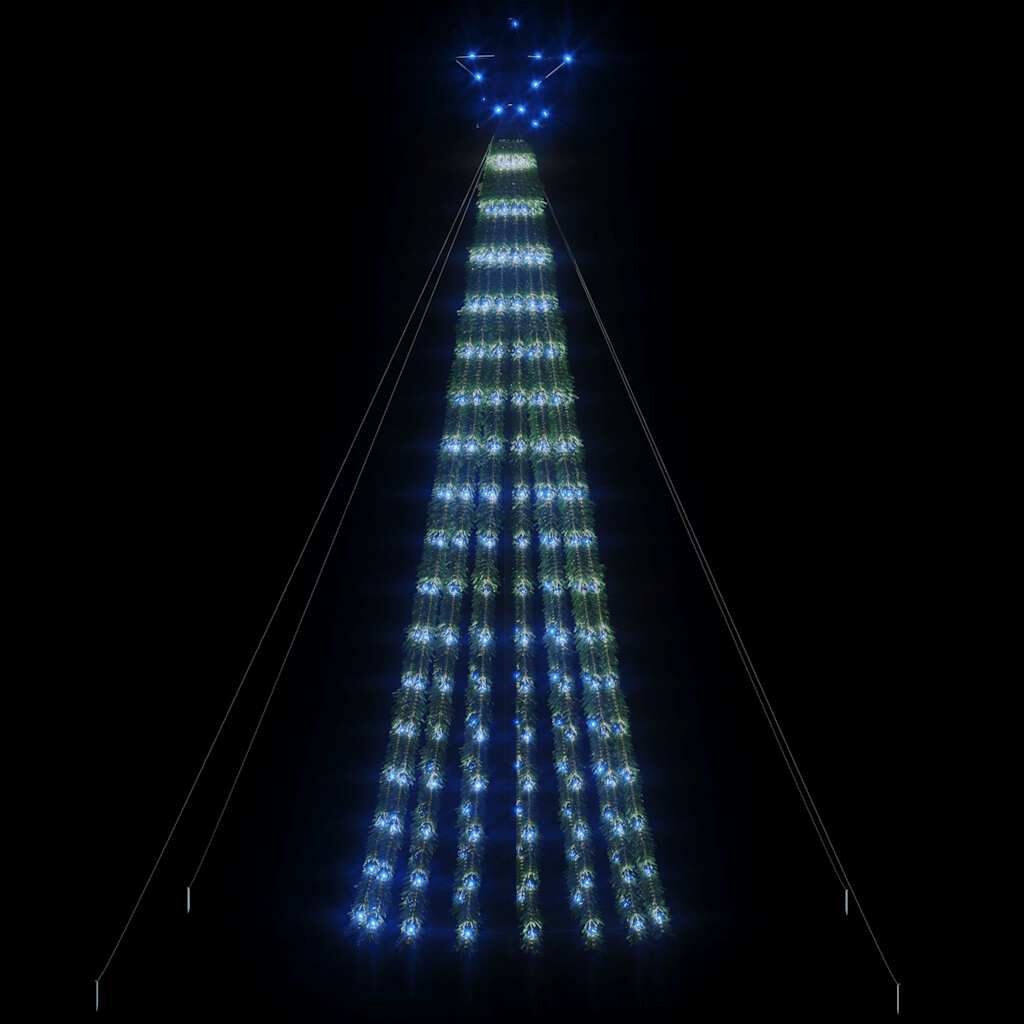 Blauwe LED Kerstboom 180cm - 275 LEDs - 8 standen - Buiten & Binnen