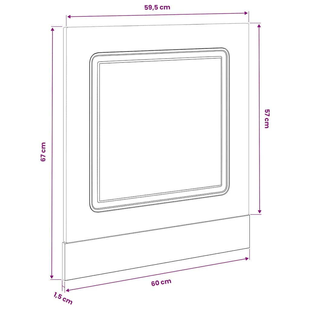 Vaatwaspaneel Kalmar 60x1,5x67 cm Sonoma Eiken - 55% Korting!