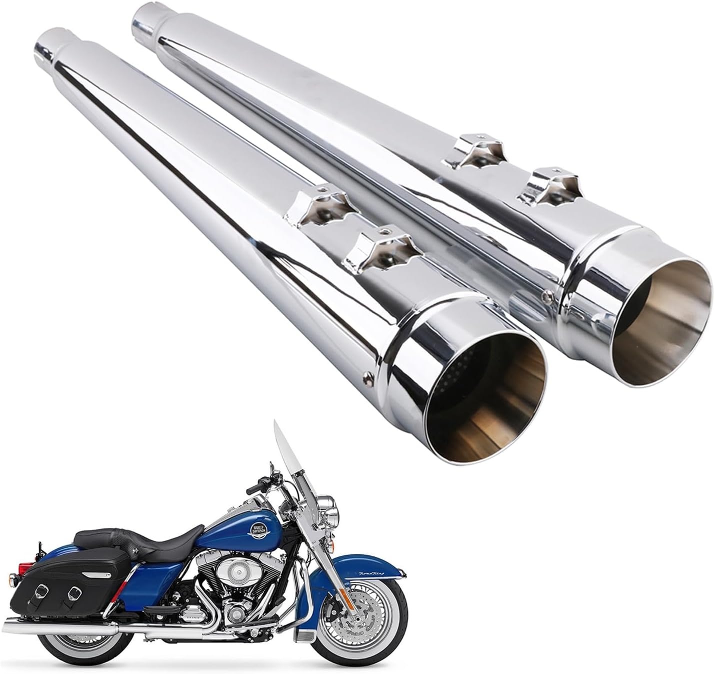 Chroom Megafoon Geluiddemper 4" Harley-Davidson Touring (37% Korting!)