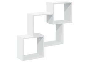 vidaXL Wandkast bewerkt hout wit - 78x18x71 cm - 64% Korting!