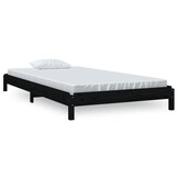 vidaXL Stapelbed Grenenhout Zwart (80x200cm) - 72% Korting!