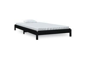 vidaXL Stapelbed Grenenhout Zwart (80x200cm) - 72% Korting!